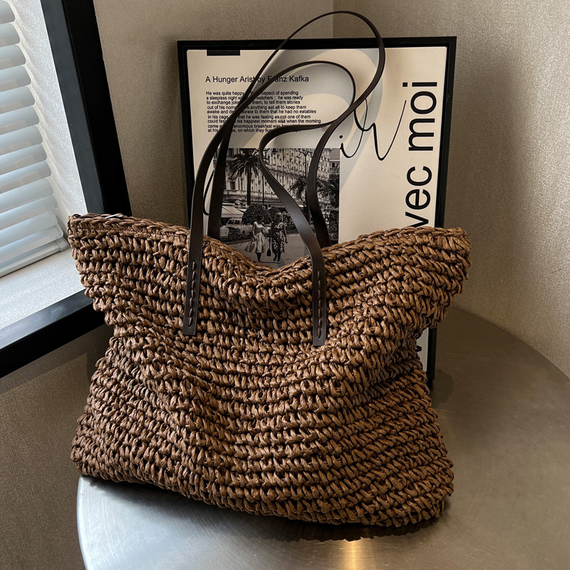 Straw Woven Tote Bags Casual L - đánh giá và giá Luxury Bags Tote