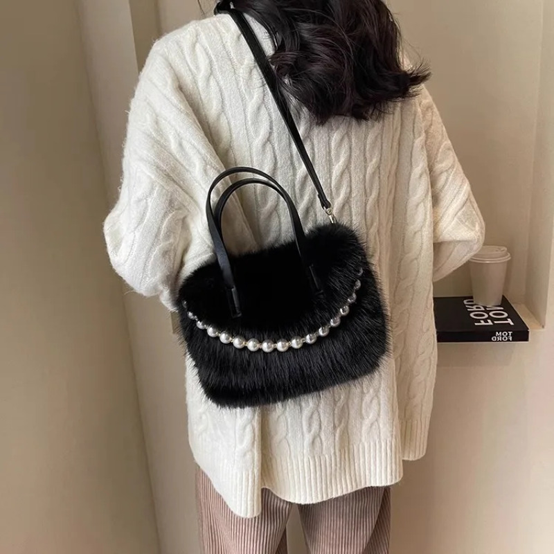 Luxury Plush Faux Fur Mini Squ - đánh giá và giá Luxury Bags Cute